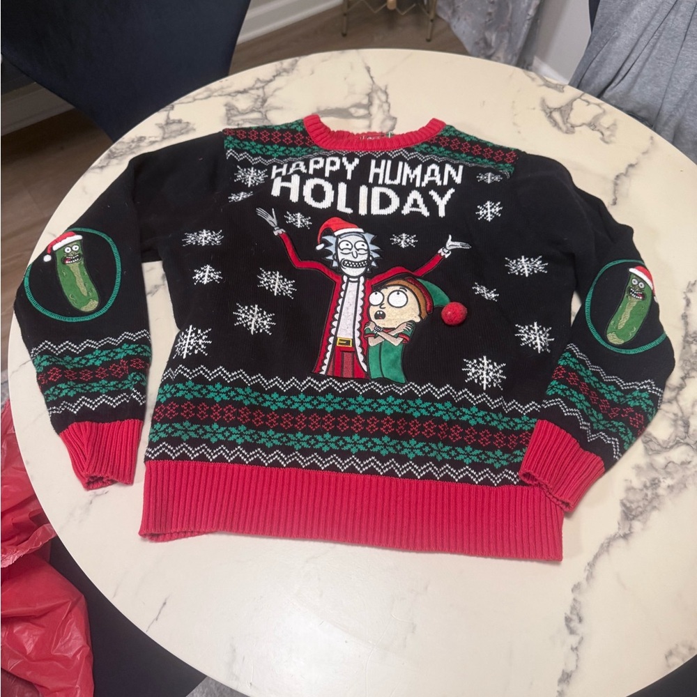 Spencer's Black and Red Festive Sweater